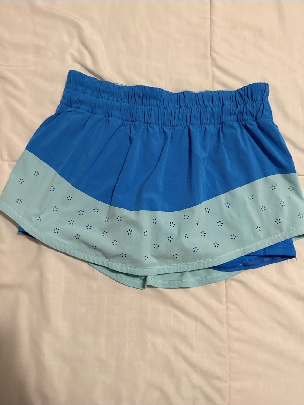 lululemon athletica Blue Two-Tone Laser-Cut Skort